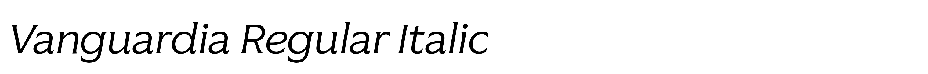 Vanguardia Regular Italic